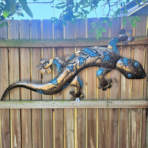 Deluxe Gecko Metal Wall Art