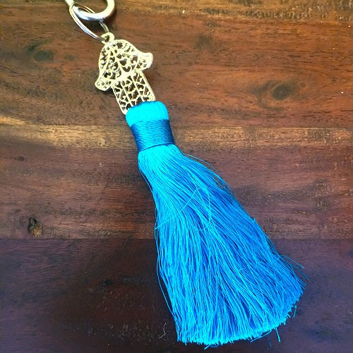 Silk Hand of Fatima Keyring.