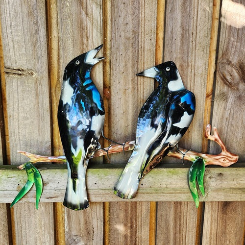 Garden Decor Duo of Magpies