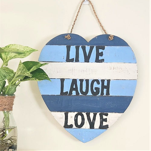 Live Laugh Love Heart Wall Plaque.